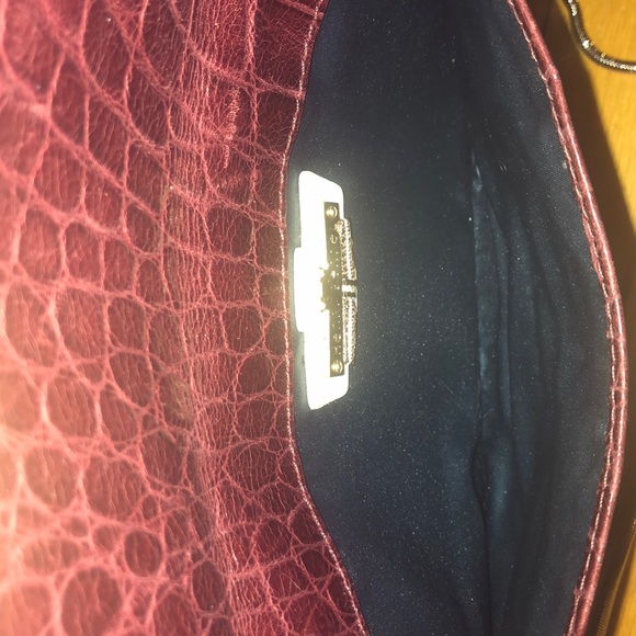 Henri Bendel Embossed Croc Fold Shoulder Bag - Picture 6 of 8